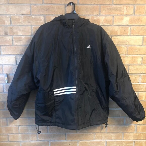 Adidas Full Zip Coat Hooded Pockets RN # 88387 -  Men's XXL - Picture 1 of 16